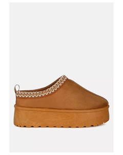 Классические туфли-слипоны с вышивкой на платформе Jesters, загар/бежевый London rag