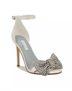 Женские свадебные босоножки Tansie на высоком каблуке с декором, белый Nine west