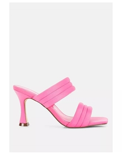 Новые женские стеганые босоножки Crush на каблуке, розовый London rag