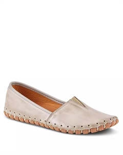 Туфли Kathaleta Leather Slip-On Comfort Flats с V-образной эластичной выемкой, поддержкой свода стопы и съемной стелькой, синий Spring step