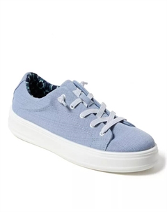 Женские слипоны Mabel из ткани, синий Dearfoams