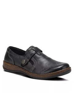 Smolqua кожаные лоферы с регулируемым ремешком и амортизирующей стелькой, черный Spring step