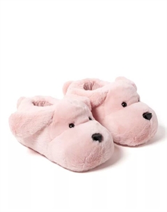 Уютные тапочки Cozyfoams для женщин с закрытой пяткой и мягкими зверушками, розовый Dearfoams