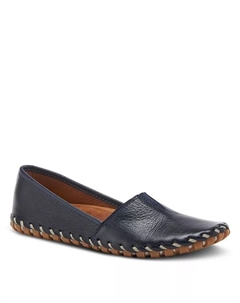 Туфли Kathaleta Leather Slip-On Comfort Flats с V-образной эластичной выемкой, поддержкой свода стопы и съемной стелькой, синий Spring step