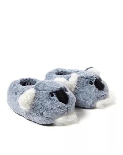 Уютные тапочки Cozyfoams для женщин с закрытой пяткой и мягкими зверушками, серый Dearfoams