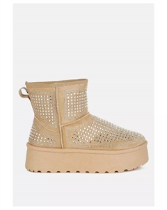 Женские ботильоны Xoras с массивными стразами, загар/бежевый London rag
