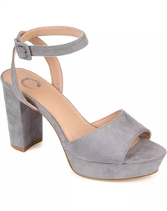 Женские босоножки Nairri на платформе с квадратным каблуком, серый Journee collection