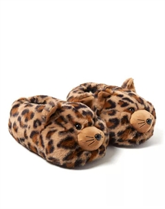 Уютные тапочки Cozyfoams для женщин с закрытой пяткой и мягкими зверушками, коричневый Dearfoams