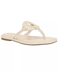 Женские сандалии-танкетки Saime с декором и G-образным вырезом, слоновая кость/кремовый Guess