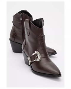 Любые кожаные ботинки с пряжкой (женские), коричневый Forever & always shoes