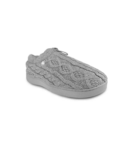 Женские тапочки Ava Cable Knit на шнурке, серый Heat holders