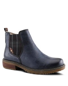Нониа ботинки в стиле Chelsea с клетчатой эластичной вставкой и амортизирующей подошвой, синий Spring step
