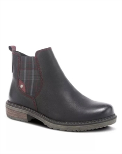 Нониа ботинки в стиле Chelsea с клетчатой эластичной вставкой и амортизирующей подошвой, черный Spring step