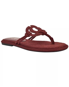 Женские сандалии-танкетки Saime с декором и G-образным вырезом, красный Guess