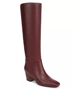 Женские высокие ботинки Sorelina с квадратным носком и молнией, Regular & Wide Calf, шоколадно-коричневый Franco sarto