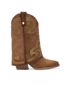 Женские замшевые ботильоны Foldover от , загар/бежевый Xti