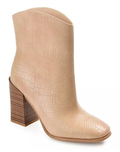 Женские брекинн вестерн ботильоны, загар/бежевый Journee collection