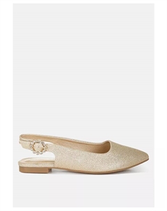 Giora Glitter Slingback Туфли на плоской подошве женские босоножки, черный London rag