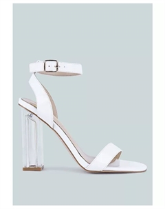 Женские босоножки Poloma Clear Block на каблуке для вечеринки, розовый London rag