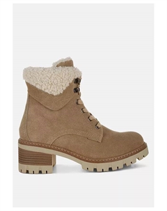 Женские ботинки Madoka с меховым воротником и коротким голенищем, загар/бежевый Rag & co