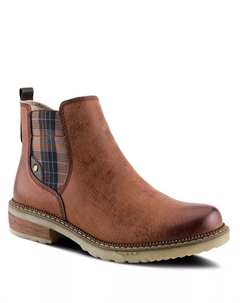 Нониа ботинки в стиле Chelsea с клетчатой эластичной вставкой и амортизирующей подошвой, коричневый Spring step