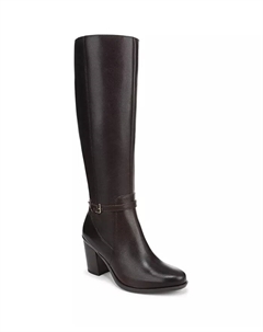 Женские сапоги Kalina Extra Wide Calf до колена с квадратным каблуком, коричневый Naturalizer