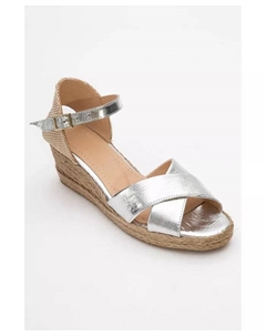 Кожаная платформа эспадрильи Miria (женская), серебро Forever & always shoes