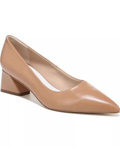 Женские туфли-лодочки с острым носом и квадратным каблуком, загар/бежевый Franco sarto