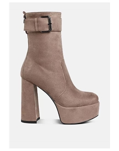 Ботинки Wanderer с расклешением и блок-каблуком до середины икры для женщин London rag