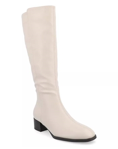 Женские ботинки Devri Block Heel до колена, загар/бежевый Journee collection