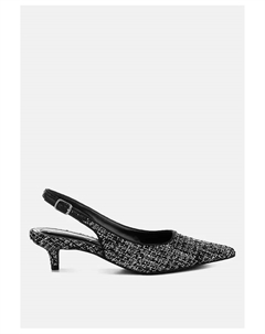 Туфли-лодочки Zehra Boucle на шпильке с открытой пяткой, черный London rag