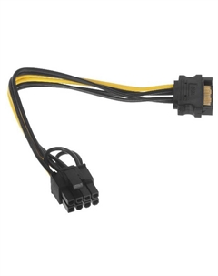 Кабель питания CC-PCIE-SATA-20CM SATA, PCIe 8pin / Sata 15pin, медн.проводник, 20см, пакет Cablexpert