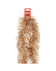 Мишура Новогодняя 200х10см золотой матовый Нет марки