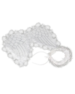 Набор карнавальный Нежный ангел 1,1х48,3х36,6 см 2 предмета полиэстер/металл/пластик/мех Нет марки