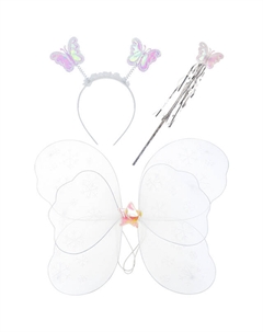 Набор карнавальный Волшебная бабочка 51,5х2х41см 3 предмета в асс-те ПЭ/металл/пластик белый/р Нет марки