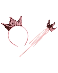 Набор карнавальный Сказочная принцесса 34х3х18 см 2 предмета розовый Нет марки