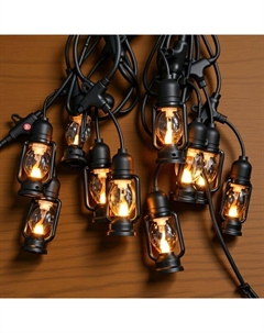 Гирлянда Фонари 5м 10LED теплый белый Maxijoy