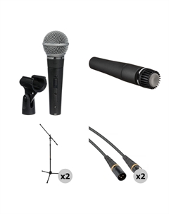 Ручной микрофон Shure SM58S & SM57-LC Mics, Stands, and Cables Kit