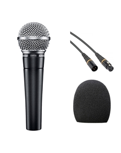Ручной микрофон Shure SM58 Handheld Dynamic Microphone Kit (Black Cable &