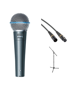 Ручной микрофон Shure Beta 58A Dynamic Vocal Microphone with Stand and Cable Kit