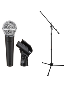 Динамический микрофон Shure SM58-CN Vocal Mic Kit with Cable and Boom Stand