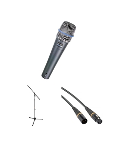 Динамический микрофон Shure Beta 57A Supercardioid Microphone with Stand and Cable Kit