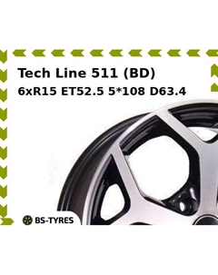 Колесный диск Tech Line Tech-line 511 (BD) 6xR15 ET52.5 5*108 D63.4 Tech line