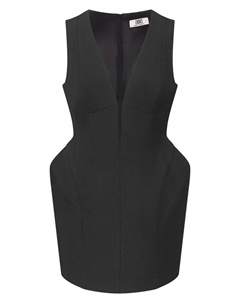 Платье из шерсти и вискозы Borne bourgeois