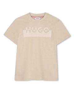 Футболка с коротким рукавом G00433, бежевый Hugo
