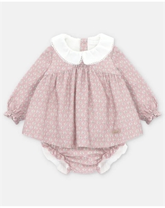 Комплект для малыша платье и покрывало для подгузника с фантазийным принтом в розовом цвете Martin aranda