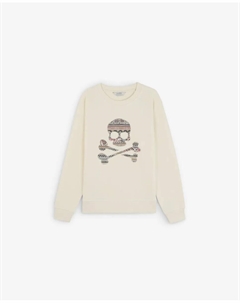 Детский хлопковый свитшот с длинными рукавами на манжетах, белый Scalpers