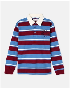Рубашка-поло с длинным рукавом в тонкую полоску для мальчика, красный Kids el corte inglés