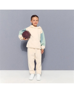 Теплые длинные спортивные брюки для девочки, коричневый Boomerang