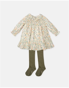 Детский комплект: платье с цветами и колготки Tutto piccolo